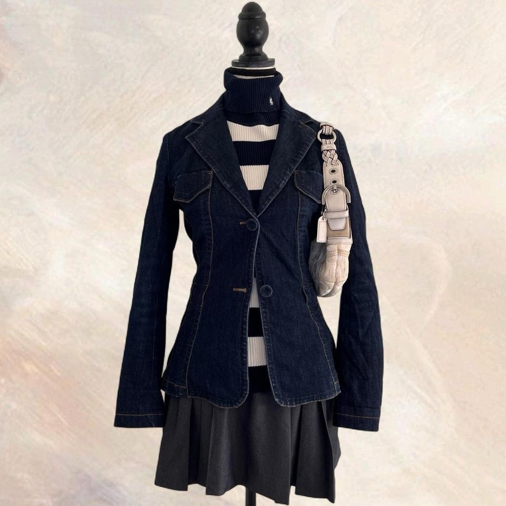 SOLD ❤️ Un Deux Trois Dark Blue Denim Blazer